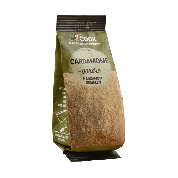 Cardamome poudre bio - SITAEL  Créateurs de mélanges : épices, herbes &  aux fleurs Bio