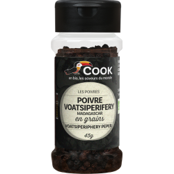 Cook épices -- Poivre noir moulu bio (origine Madagascar) - 45 g