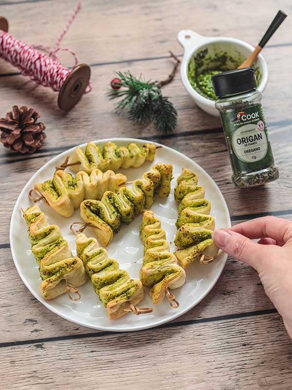 sapin feuilletés au pesto maison